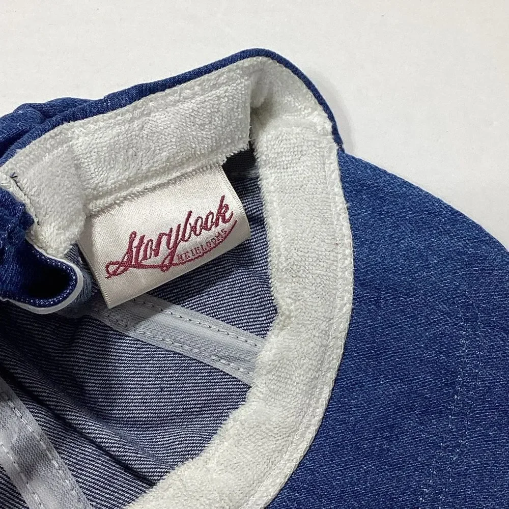 Storybook Heirlooms Denim Cap with Red Heart Accents Vintage Hat NOS Valentine